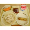 7月23日　冷やしうどん　ちくわ磯部天ぷら　メロン　牛乳