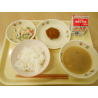 5月11日　ごはん　なめこ汁　いかカツ　マカロニサラダ　牛乳