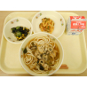 6月24日　きつねうどん　野菜かき揚げ　ひじきかき揚げ　牛乳