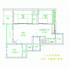 しらゆき団地3LDK平面図（参考）