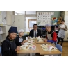 文字町長と東小６年生のみなさん